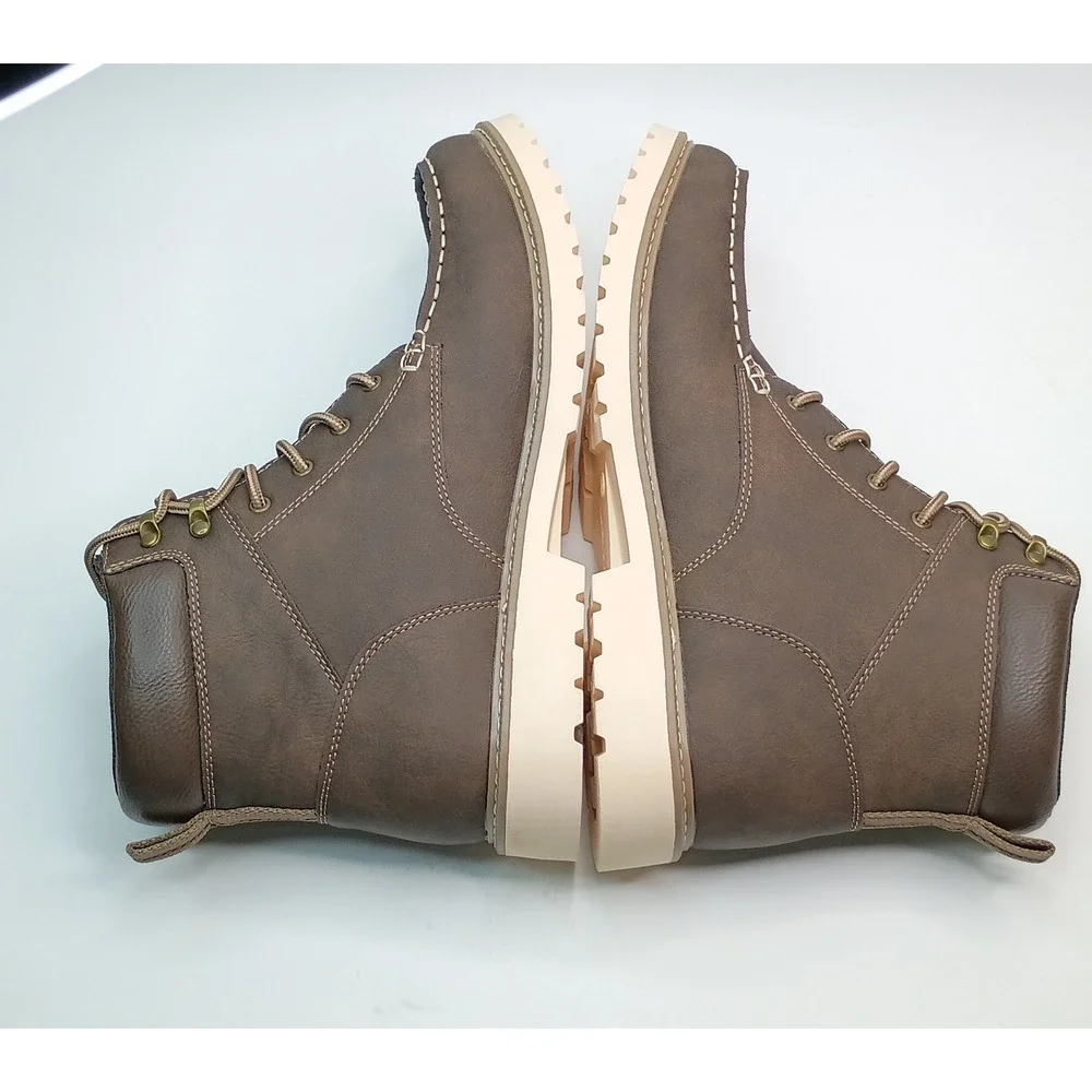 IZOD Miles Boot Men Size 13 Brown Memory Foam Moc Toe Lace Up 1917427